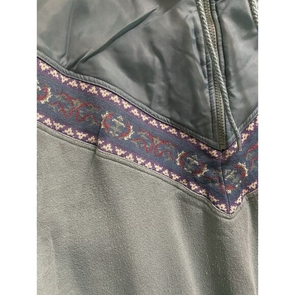 Vintage Bobbie Brooks Sweatshirt Womens XL Blue Aztec 1/4 Zip 90s Grandma - Picture 5 of 11